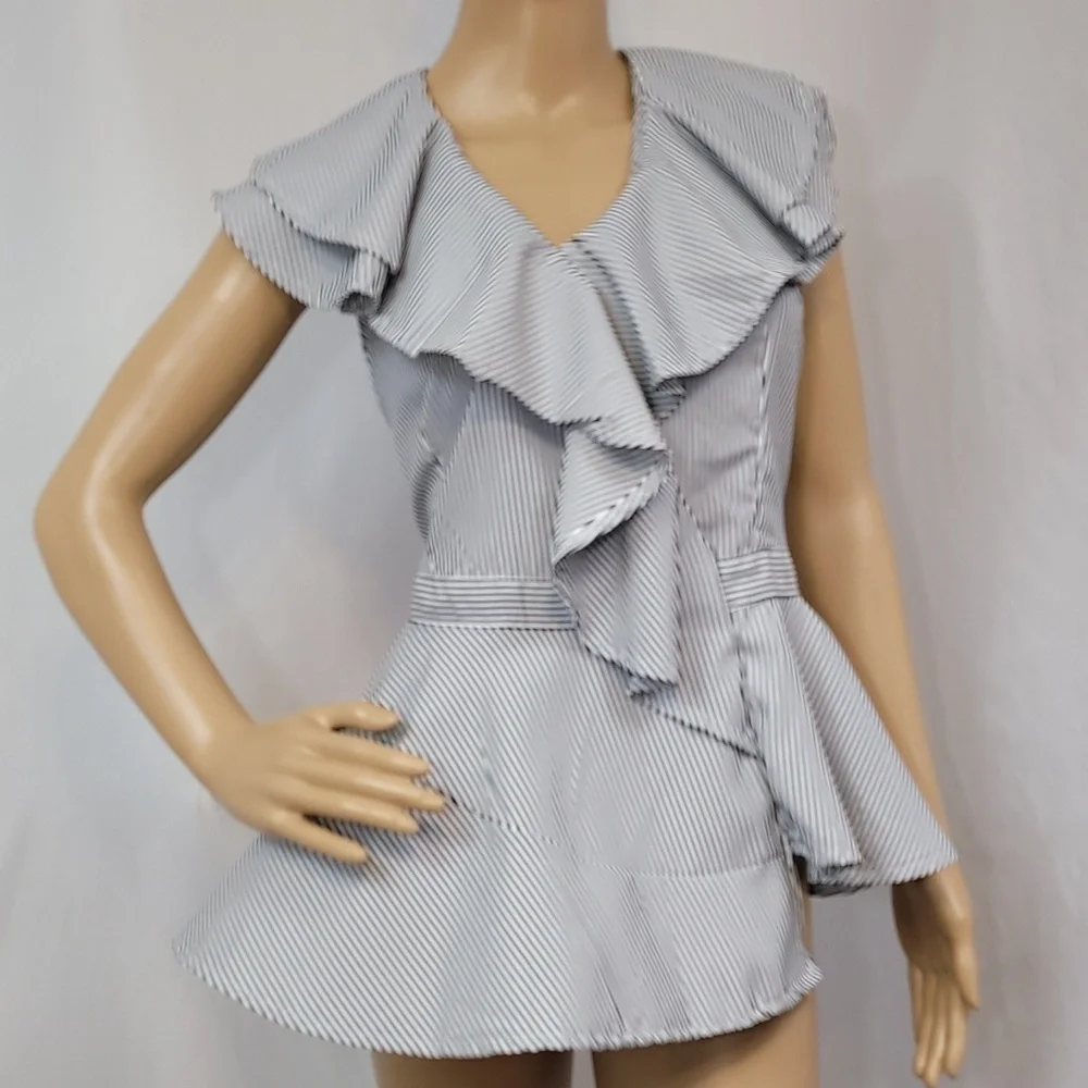 Dalin Ruffle Stripe Top - Picture 5 of 12